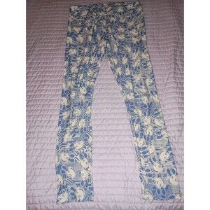 LulaRoe Disney Blue/White Mickey Leggings TC